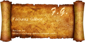 Falusy Gábor névjegykártya